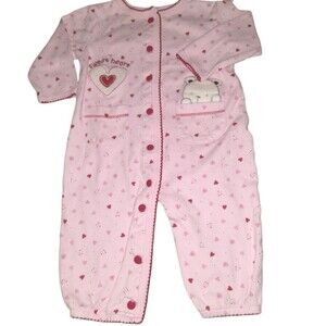 5/$25 SALE! Carter's Pink Hearts Long Sleeve One Piece Romper 3-6 Months